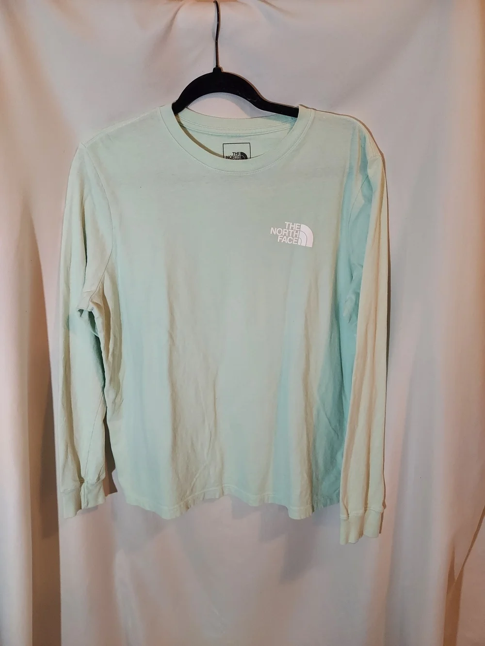 The North Face Mint Green Long Sleeve Graphic Tee Crewneck Large